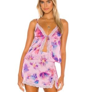 Frankies Bikinis Juliet Lace Silk Set